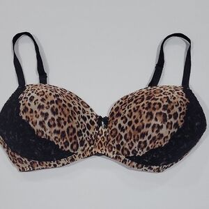 Smart & Sexy Leopard Print Bra | Black Lace Trim